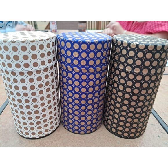 2015 Teavana Loose Tea Tin Storage Container 3 Stackable Metal Containers-Purple - Picture 1 of 2